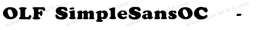 OLF SimpleSansOC 字体字体转换